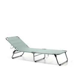 Fiam Seating*Amigo sun lounger, Fabric sage -aluminium Green