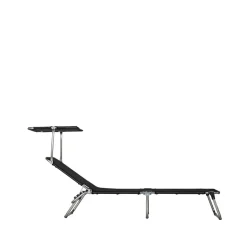 Fiam Seating*Amigo Top sun lounger, Fabric textaline -aluminium frame-sunroof Black