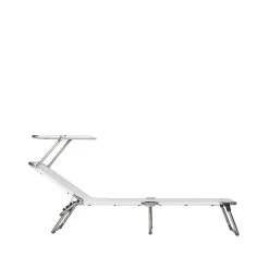 Fiam Seating*Amigo Top sun lounger, Fabric textaline -aluminium frame-sunroof White