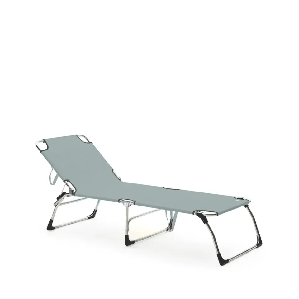 Fiam Seating*Amigo XXL sun lounger, Fabric sage -aluminium frame Green