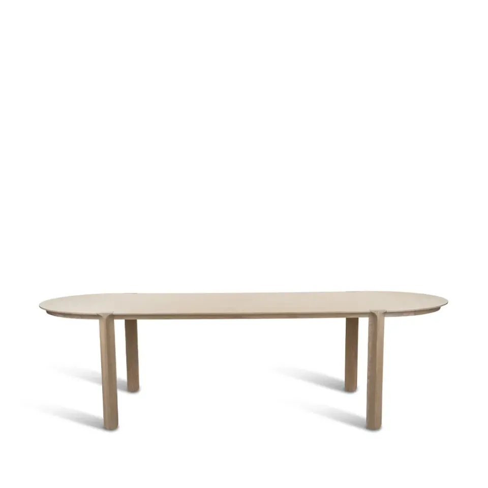 Mavis Dining Tables*Amor dining table, oak white-pigmented hardwax oil Beige