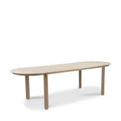 Mavis Dining Tables*Amor dining table, oak white-pigmented hardwax oil Beige