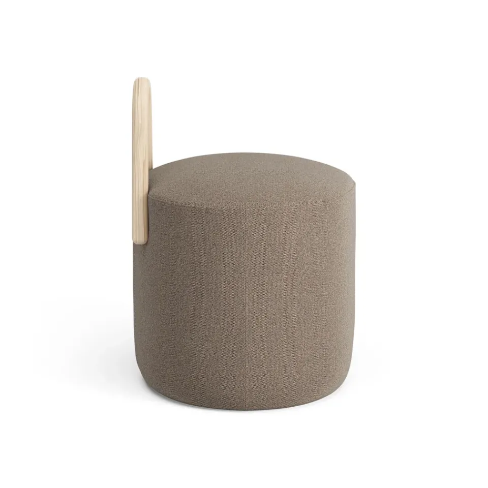 Swedese Sitting Poufs*Amstelle pouf small oak natural lacquer, Main Line Flax 23 Beige