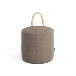 Swedese Sitting Poufs*Amstelle pouf small oak natural lacquer, Main Line Flax 23 Beige