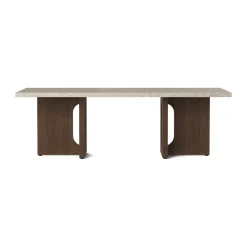 Audo Copenhagen Coffee Tables*Androgyne lounge table, Sand/kunis breccia, dark stained oak legs Beige