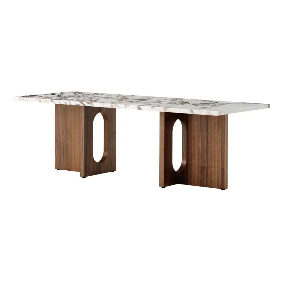Audo Copenhagen Coffee Tables*Androgyne lounge table, Walnut-Calacatta viola BrownWhite