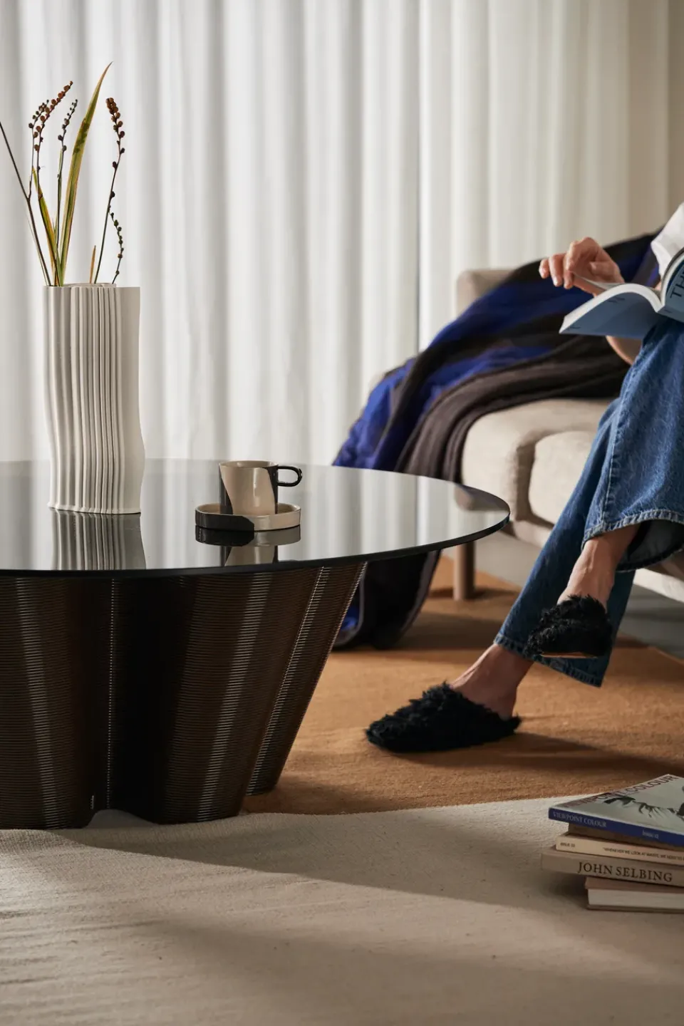 Ekbacken Studios Coffee Tables*Anemone coffee table Ø110 cm, Chocolate Brown