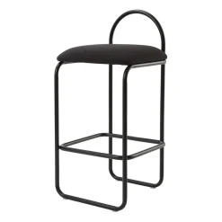 AYTM Bar Stools*Angui bar stool bouclé, Anthracite GreyBlack