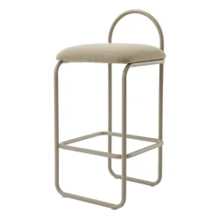 AYTM Bar Stools*Angui bar stool bouclé, Taupe Beige