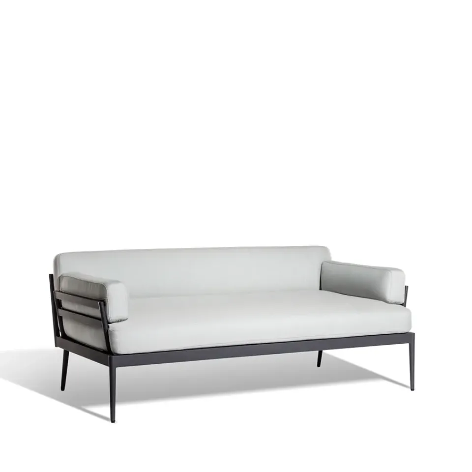 Skargaarden Garden Sofas & Garden Benches|Balcony Furniture*Anholt sofa, Sunbrella Natté Storm-dark aluminium frame Grey