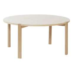 1898 Coffee Tables*Anton coffee table Ø90 cm, White pigmented oak Beige