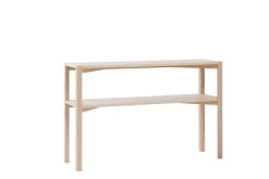 1898 Side Tables*Anton console table 35x125 cm, White pigmented oak Beige