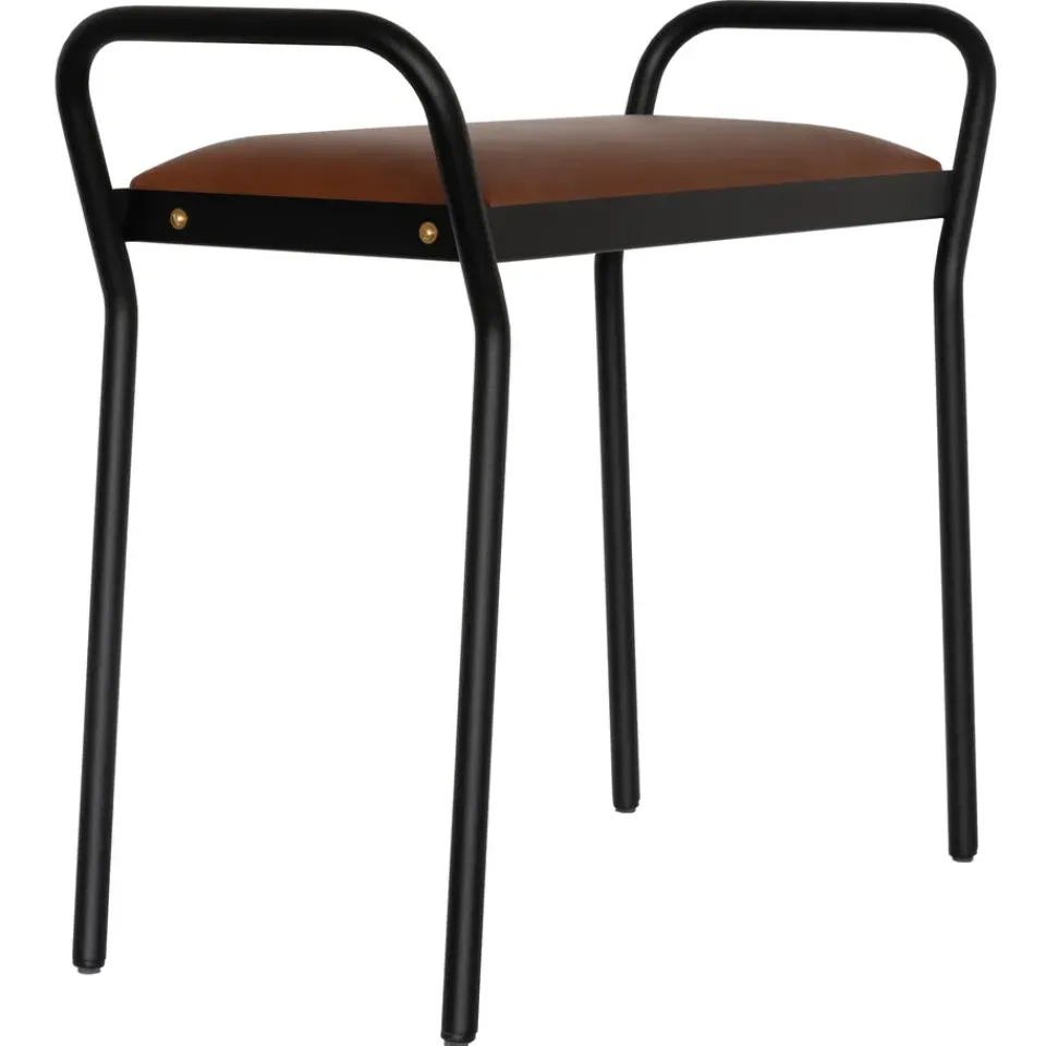 Maze Stools*Anyone stool, -vintage cognac Black