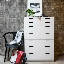 Mavis Dressers & Drawer Units*Aoko chest of 7 drawers, lacquer White