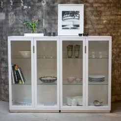 Mavis Display & Glass Cabinets*Aoko display cabinet 120 cm, lacquer White
