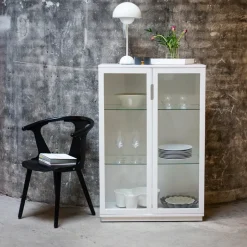 Mavis Display & Glass Cabinets*Aoko display cabinet 120 cm, lacquer White