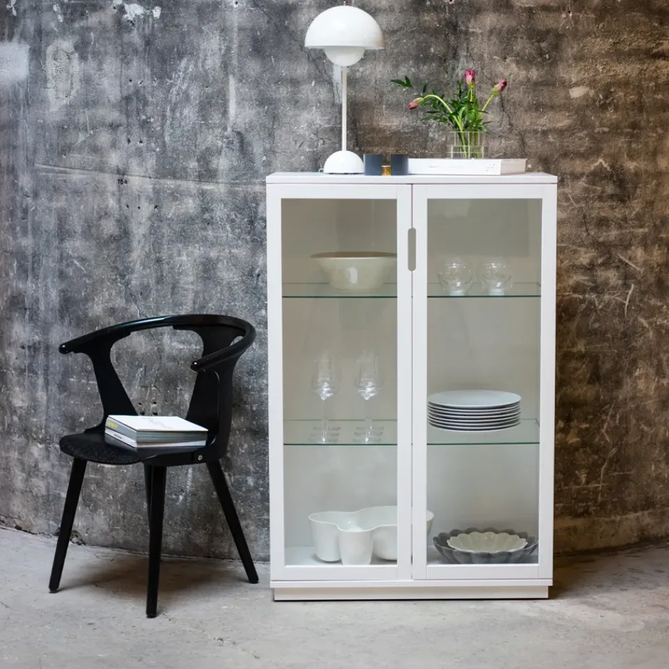 Mavis Display & Glass Cabinets*Aoko display cabinet 120 cm, lacquer White