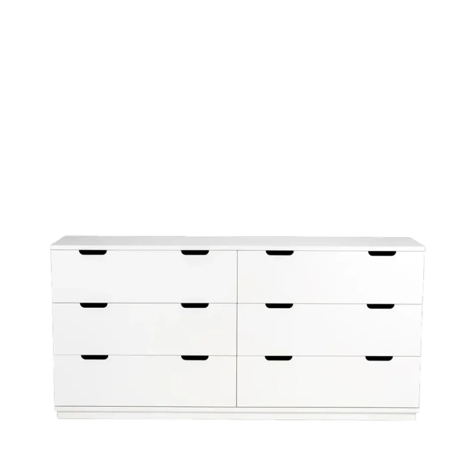 Mavis Dressers & Drawer Units*Aoko dresser double 6 drawers, lacquer White