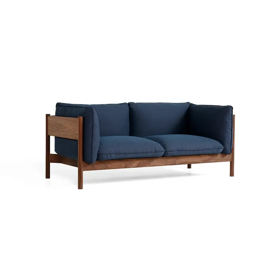 HAY Sofas*Arbour ECO 2-seater sofa, Dark -wax-oiled walnut Blue