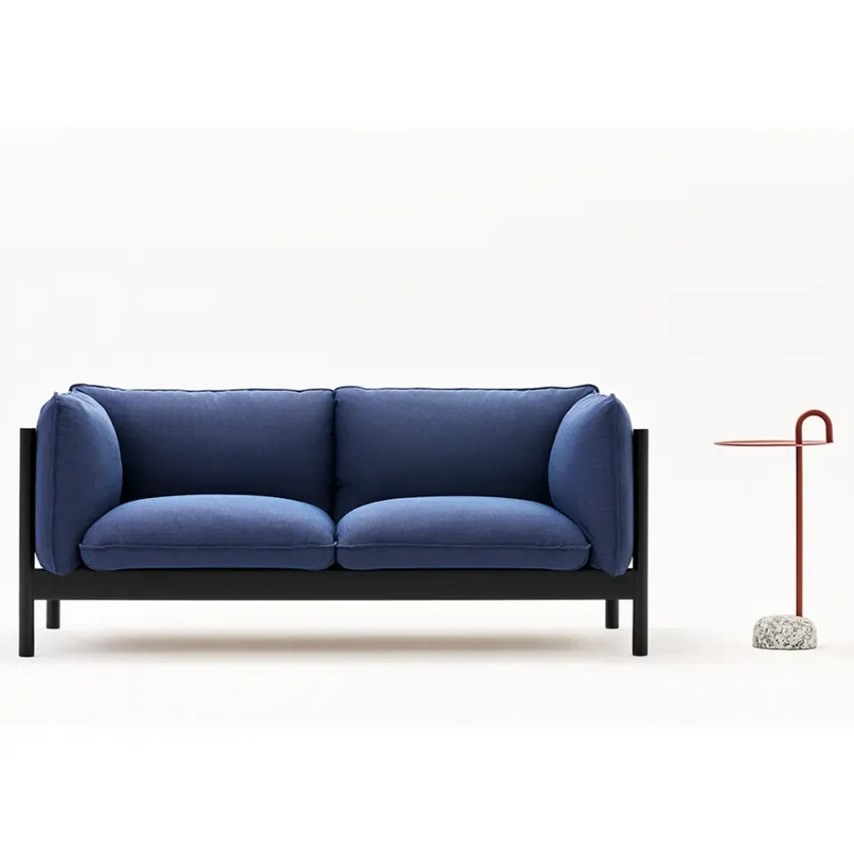 HAY Sofas*Arbour ECO 2-seater sofa, Dark -wax-oiled walnut Blue