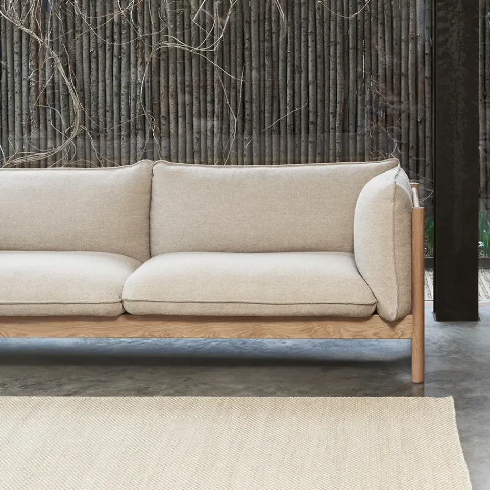 HAY Sofas*Arbour ECO 2-seater sofa, Dark -wax-oiled walnut Blue