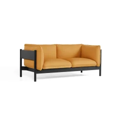HAY Sofas*Arbour ECO 2-seater sofa, Fabric Vidar 472 mustard-black beech Yellow