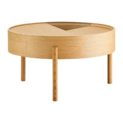 Woud Coffee Tables*Arc coffee tableØ66 cm, Oiled oak Beige