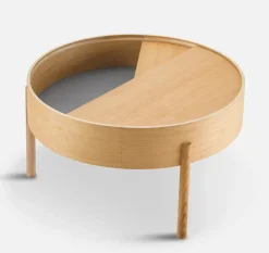 Woud Coffee Tables*Arc coffee tableØ66 cm, Oiled oak Beige