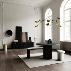 101 Copenhagen Dining Tables*Arc dining table Ø120 cm, Coffee oak Black