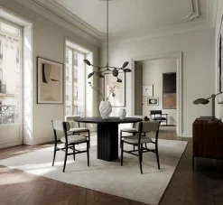 101 Copenhagen Dining Tables*Arc dining table Ø120 cm, Coffee oak Black