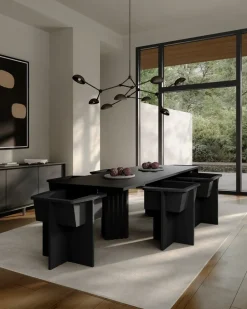 101 Copenhagen Dining Tables*Arc dining table 95x250 cm, Coffee oak Black