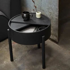 Woud Side Tables*Arc side table, -ash Black