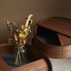 Woud Side Tables*Arc side table, Walnut Brown