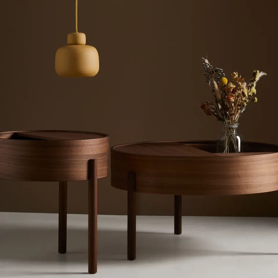 Woud Side Tables*Arc side table, Walnut Brown