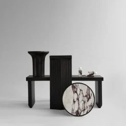 101 Copenhagen Side Tables*Arc table 33.5x70 cm, Calacatta Black