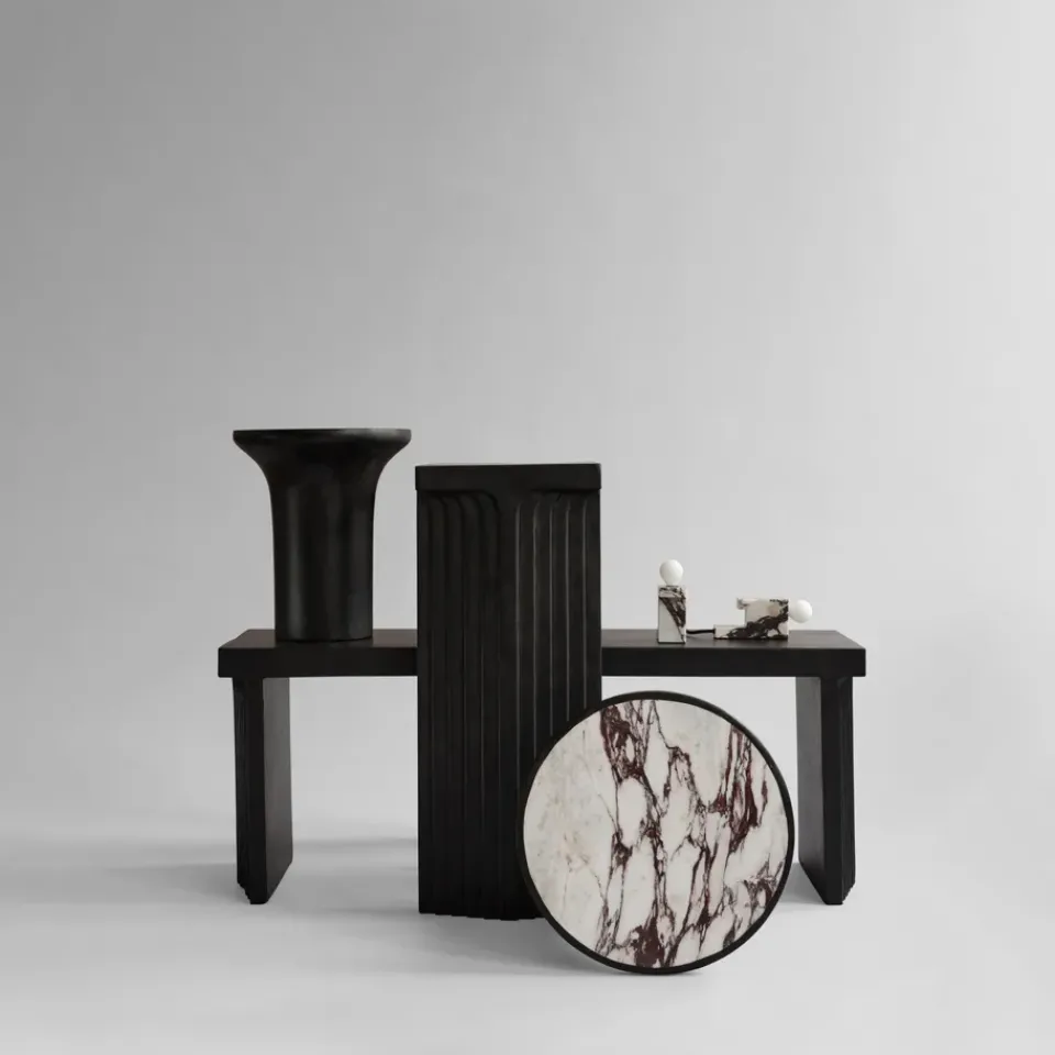 101 Copenhagen Side Tables*Arc table 33.5x70 cm, Calacatta Black