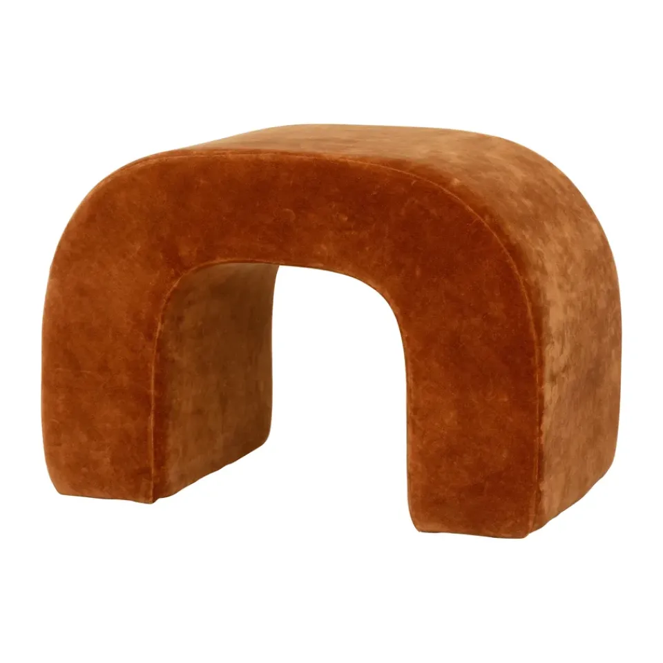 URBAN NATURE CULTURE Sitting Poufs*Arch puff 30x50 cm, Adobe Brown