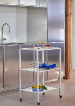 HAY Serving Trolleys*Arcs Trolley High serving trolley, Eggshell White