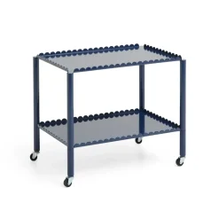 HAY Serving Trolleys*Arcs Trolley Low serving trolley, Steel Blue