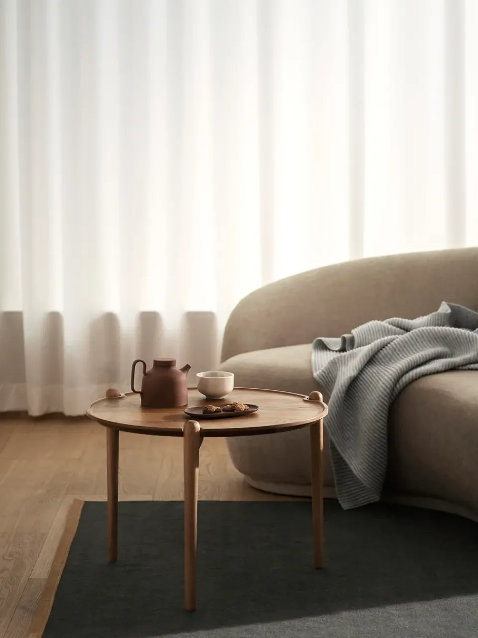 Design House Stockholm Coffee Tables*Aria coffee table, Oak, Ø60x46 cm Brown
