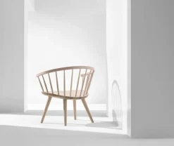 Stolab Armchairs & Footstools*Arka lounges chair oak, Matte-lacquer - light Beige
