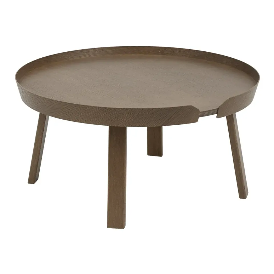 Muuto Coffee Tables*Around table large, Stained dark Brown