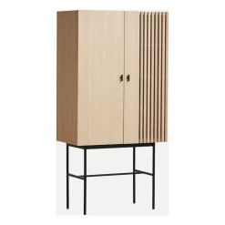 Woud Display & Glass Cabinets*Array cabinet. 80 cm, White pigmented oak BeigeBlack