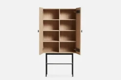 Woud Display & Glass Cabinets*Array cabinet. 80 cm, White pigmented oak BeigeBlack