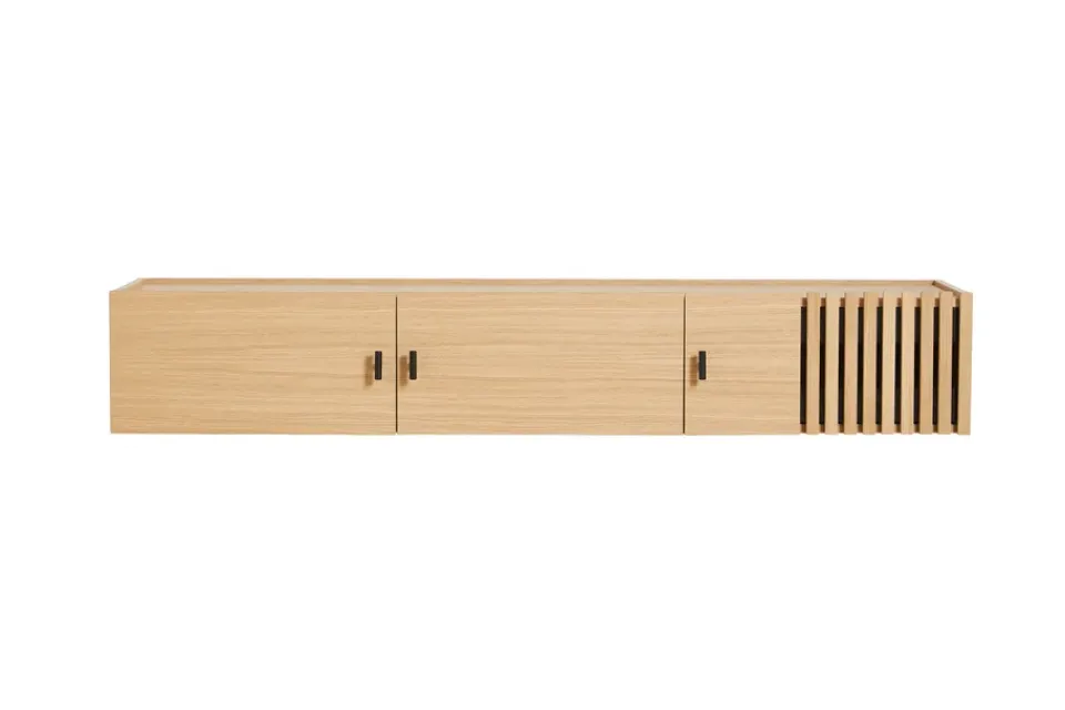 Woud T.V & Media Units|Dressers & Sideboards*Array sideboard wall-mounted, 150 cm, White pigmented oak BeigeBlack