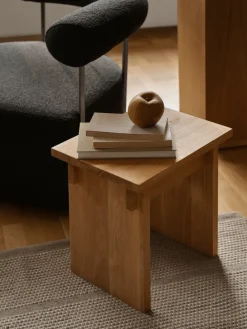 Kristina Dam Studio Stools*Artisan stool 30x40 cm, Warm lacquered oak Beige