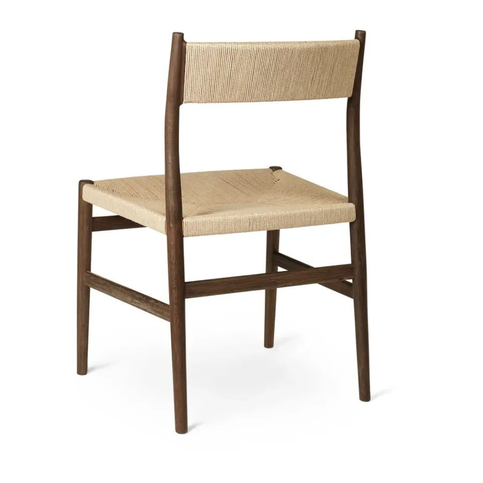 Brdr. Krüger Chairs*Arv chair woven back and seat, Smoke oiled oak-paper ribbon BrownBeige