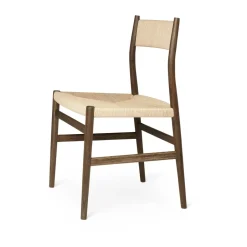 Brdr. Krüger Chairs*Arv chair woven back and seat, Smoke oiled oak-paper ribbon BrownBeige
