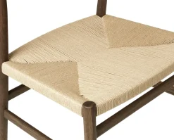 Brdr. Krüger Chairs*Arv chair woven back and seat, Smoke oiled oak-paper ribbon BrownBeige
