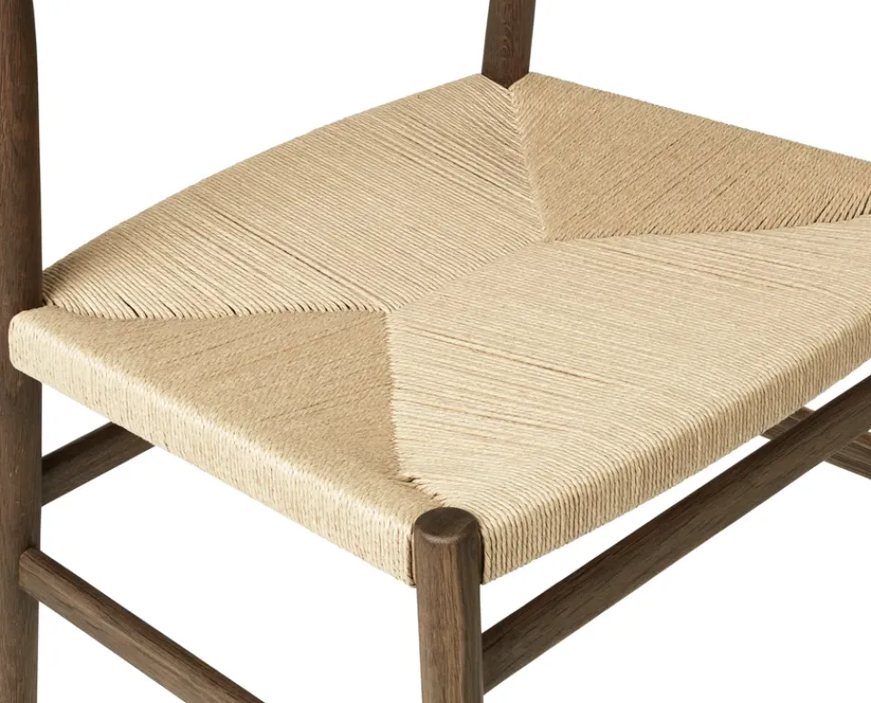 Brdr. Krüger Chairs*Arv chair woven back and seat, Smoke oiled oak-paper ribbon BrownBeige
